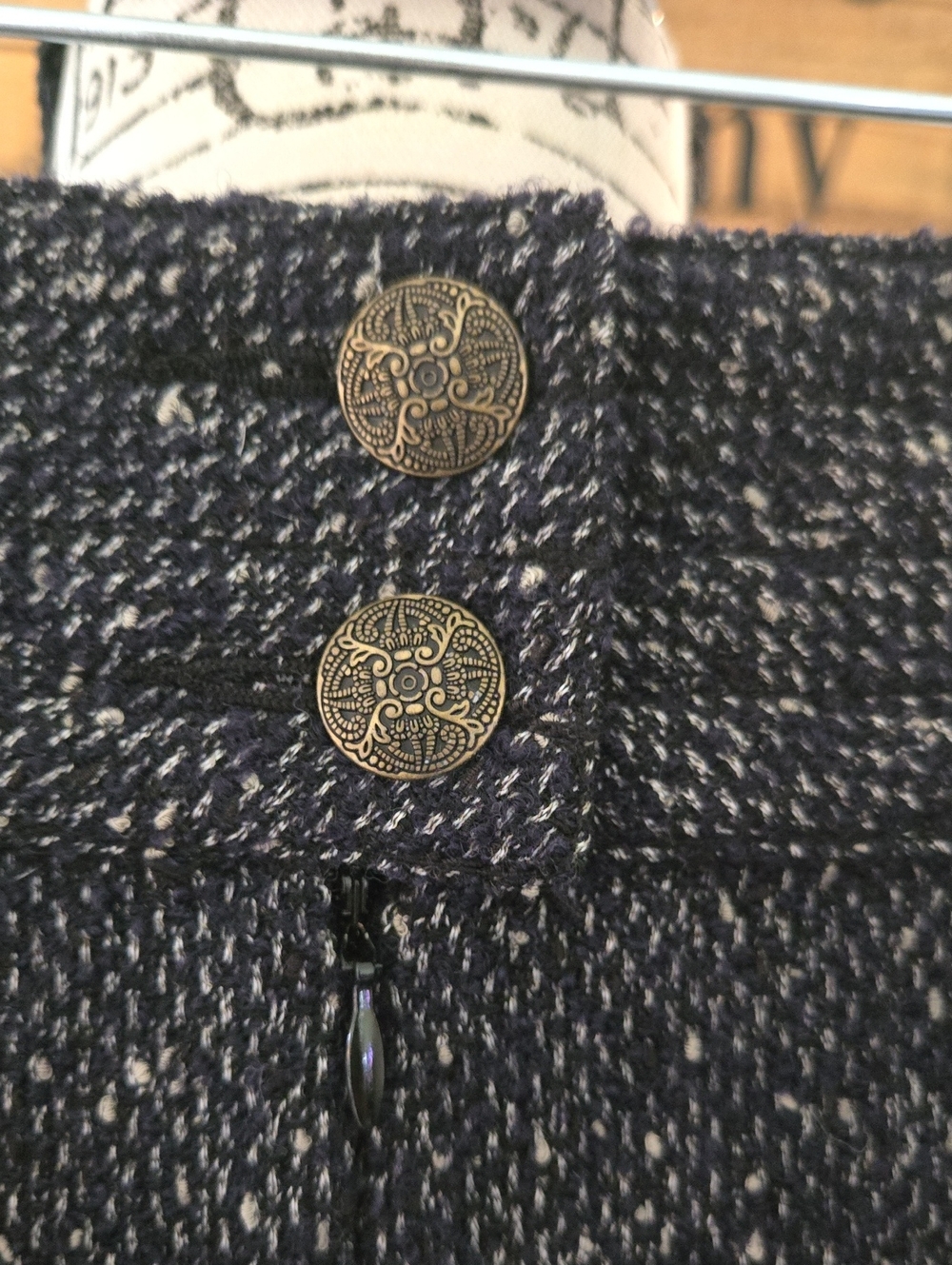 CAbi Classic Black Tweed Pencil Skirt - Women's - Picture 4 of 7